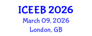 International Conference on Ecology and Environmental Biology (ICEEB) March 09, 2026 - London, United Kingdom International Conference on Ecology and Environmental Biology (ICEEB) March 09, 2026 - London, United Kingdom
