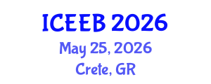 International Conference on Ecology and Environmental Biology (ICEEB) May 25, 2026 - Crete, Greece International Conference on Ecology and Environmental Biology (ICEEB) May 25, 2026 - Crete, Greece