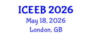 International Conference on Ecology and Environmental Biology (ICEEB) May 18, 2026 - London, United Kingdom International Conference on Ecology and Environmental Biology (ICEEB) May 18, 2026 - London, United Kingdom