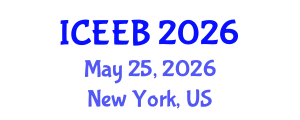International Conference on Ecology and Environmental Biology (ICEEB) May 25, 2026 - New York, United States International Conference on Ecology and Environmental Biology (ICEEB) May 25, 2026 - New York, United States