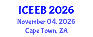 International Conference on Ecology and Environmental Biology (ICEEB) November 04, 2026 - Cape Town, South Africa International Conference on Ecology and Environmental Biology (ICEEB) November 04, 2026 - Cape Town, South Africa