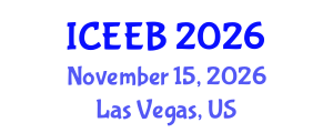 International Conference on Ecology and Environmental Biology (ICEEB) November 15, 2026 - Las Vegas, United States International Conference on Ecology and Environmental Biology (ICEEB) November 15, 2026 - Las Vegas, United States