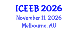 International Conference on Ecology and Environmental Biology (ICEEB) November 11, 2026 - Melbourne, Australia International Conference on Ecology and Environmental Biology (ICEEB) November 11, 2026 - Melbourne, Australia