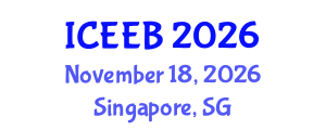 International Conference on Ecology and Environmental Biology (ICEEB) November 18, 2026 - Singapore, Singapore International Conference on Ecology and Environmental Biology (ICEEB) November 18, 2026 - Singapore, Singapore