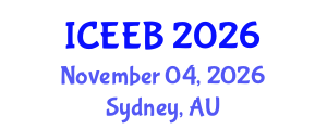 International Conference on Ecology and Environmental Biology (ICEEB) November 04, 2026 - Sydney, Australia International Conference on Ecology and Environmental Biology (ICEEB) November 04, 2026 - Sydney, Australia