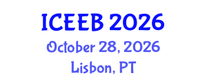 International Conference on Ecology and Environmental Biology (ICEEB) October 28, 2026 - Lisbon, Portugal International Conference on Ecology and Environmental Biology (ICEEB) October 28, 2026 - Lisbon, Portugal