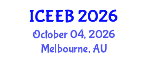 International Conference on Ecology and Environmental Biology (ICEEB) October 04, 2026 - Melbourne, Australia International Conference on Ecology and Environmental Biology (ICEEB) October 04, 2026 - Melbourne, Australia