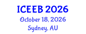 International Conference on Ecology and Environmental Biology (ICEEB) October 18, 2026 - Sydney, Australia International Conference on Ecology and Environmental Biology (ICEEB) October 18, 2026 - Sydney, Australia