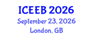 International Conference on Ecology and Environmental Biology (ICEEB) September 23, 2026 - London, United Kingdom International Conference on Ecology and Environmental Biology (ICEEB) September 23, 2026 - London, United Kingdom