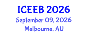 International Conference on Ecology and Environmental Biology (ICEEB) September 09, 2026 - Melbourne, Australia International Conference on Ecology and Environmental Biology (ICEEB) September 09, 2026 - Melbourne, Australia