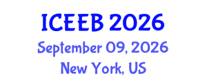 International Conference on Ecology and Environmental Biology (ICEEB) September 09, 2026 - New York, United States International Conference on Ecology and Environmental Biology (ICEEB) September 09, 2026 - New York, United States