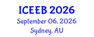 International Conference on Ecology and Environmental Biology (ICEEB) September 06, 2026 - Sydney, Australia International Conference on Ecology and Environmental Biology (ICEEB) September 06, 2026 - Sydney, Australia