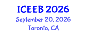 International Conference on Ecology and Environmental Biology (ICEEB) September 20, 2026 - Toronto, Canada