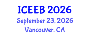 International Conference on Ecology and Environmental Biology (ICEEB) September 23, 2026 - Vancouver, Canada International Conference on Ecology and Environmental Biology (ICEEB) September 23, 2026 - Vancouver, Canada