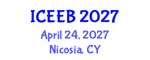 International Conference on Ecology and Environmental Biology (ICEEB) April 24, 2027 - Nicosia, Cyprus International Conference on Ecology and Environmental Biology (ICEEB) April 24, 2027 - Nicosia, Cyprus