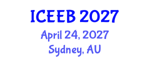 International Conference on Ecology and Environmental Biology (ICEEB) April 24, 2027 - Sydney, Australia International Conference on Ecology and Environmental Biology (ICEEB) April 24, 2027 - Sydney, Australia
