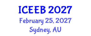 International Conference on Ecology and Environmental Biology (ICEEB) February 25, 2027 - Sydney, Australia International Conference on Ecology and Environmental Biology (ICEEB) February 25, 2027 - Sydney, Australia