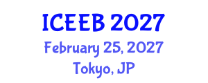 International Conference on Ecology and Environmental Biology (ICEEB) February 25, 2027 - Tokyo, Japan International Conference on Ecology and Environmental Biology (ICEEB) February 25, 2027 - Tokyo, Japan