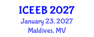 International Conference on Ecology and Environmental Biology (ICEEB) January 23, 2027 - Maldives, Maldives International Conference on Ecology and Environmental Biology (ICEEB) January 23, 2027 - Maldives, Maldives