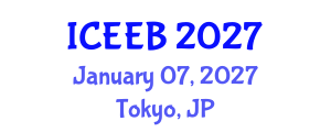 International Conference on Ecology and Environmental Biology (ICEEB) January 07, 2027 - Tokyo, Japan International Conference on Ecology and Environmental Biology (ICEEB) January 07, 2027 - Tokyo, Japan