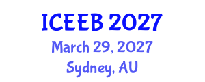 International Conference on Ecology and Environmental Biology (ICEEB) March 29, 2027 - Sydney, Australia International Conference on Ecology and Environmental Biology (ICEEB) March 29, 2027 - Sydney, Australia