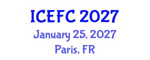 International Conference on Ecology and Forest Conservation (ICEFC) January 25, 2027 - Paris, France International Conference on Ecology and Forest Conservation (ICEFC) January 25, 2027 - Paris, France