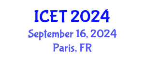 International Conference on Ecology and Transportation (ICET) September 16, 2024 - Paris, France