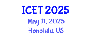 International Conference on Ecology and Transportation (ICET) May 11, 2025 - Honolulu, United States