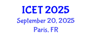 International Conference on Ecology and Transportation (ICET) September 20, 2025 - Paris, France