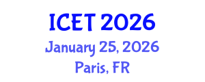 International Conference on Ecology and Transportation (ICET) January 25, 2026 - Paris, France