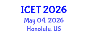 International Conference on Ecology and Transportation (ICET) May 04, 2026 - Honolulu, United States International Conference on Ecology and Transportation (ICET) May 04, 2026 - Honolulu, United States