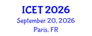 International Conference on Ecology and Transportation (ICET) September 20, 2026 - Paris, France