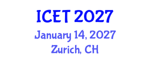 International Conference on Ecology and Transportation (ICET) January 14, 2027 - Zurich, Switzerland International Conference on Ecology and Transportation (ICET) January 14, 2027 - Zurich, Switzerland