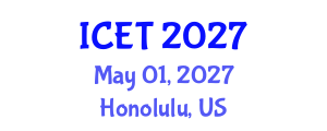 International Conference on Ecology and Transportation (ICET) May 01, 2027 - Honolulu, United States International Conference on Ecology and Transportation (ICET) May 01, 2027 - Honolulu, United States