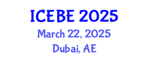 International Conference on Ecology, Biodiversity and Environment (ICEBE) March 22, 2025 - Dubai, United Arab Emirates