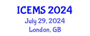 International Conference on Econometrics and Management Sciences (ICEMS) July 29, 2024 - London, United Kingdom