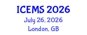 International Conference on Econometrics and Management Sciences (ICEMS) July 26, 2026 - London, United Kingdom