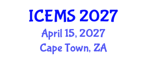 International Conference on Econometrics and Management Sciences (ICEMS) April 15, 2027 - Cape Town, South Africa International Conference on Econometrics and Management Sciences (ICEMS) April 15, 2027 - Cape Town, South Africa