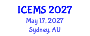 International Conference on Econometrics and Management Sciences (ICEMS) May 17, 2027 - Sydney, Australia International Conference on Econometrics and Management Sciences (ICEMS) May 17, 2027 - Sydney, Australia