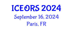 International Conference on Econometrics, Operations Research and Statistics (ICEORS) September 16, 2024 - Paris, France