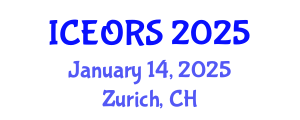 International Conference on Econometrics, Operations Research and Statistics (ICEORS) January 14, 2025 - Zurich, Switzerland
