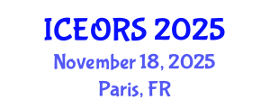 International Conference on Econometrics, Operations Research and Statistics (ICEORS) November 18, 2025 - Paris, France