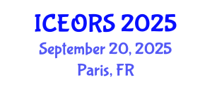 International Conference on Econometrics, Operations Research and Statistics (ICEORS) September 20, 2025 - Paris, France