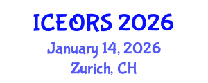 International Conference on Econometrics, Operations Research and Statistics (ICEORS) January 14, 2026 - Zurich, Switzerland