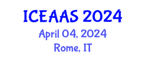 International Conference on Economic and Administrative Sciences (ICEAAS) April 04, 2024 - Rome, Italy