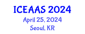 International Conference on Economic and Administrative Sciences (ICEAAS) April 25, 2024 - Seoul, Republic of Korea