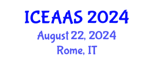 International Conference on Economic and Administrative Sciences (ICEAAS) August 22, 2024 - Rome, Italy