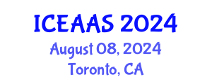 International Conference on Economic and Administrative Sciences (ICEAAS) August 08, 2024 - Toronto, Canada