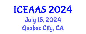 International Conference on Economic and Administrative Sciences (ICEAAS) July 15, 2024 - Quebec City, Canada