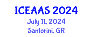 International Conference on Economic and Administrative Sciences (ICEAAS) July 11, 2024 - Santorini, Greece